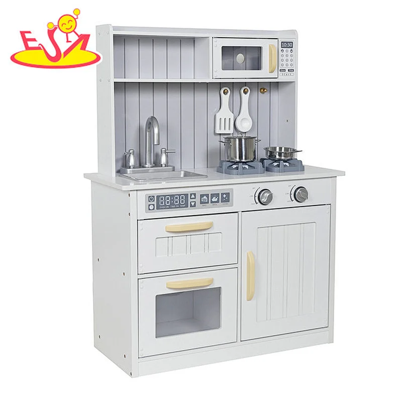 Nuevo diseño Macaron lindo juguete de cocina de madera para niños W10C582